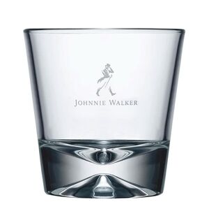 Johnnie Walker Diamond Prism Etched Cocktail Glass And Gift Bag